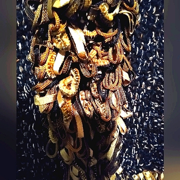 COUTURE HIGHEND KNIT QUALITY THICK WOOL BOUCLE LOOP CARDIGAN JACKET SWEATER M/ L - Picture 7 of 9